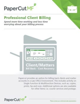 Papercut, Mf, Professional Client Billing, Future Print Services