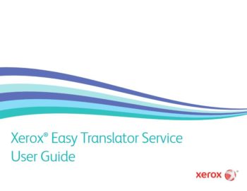 User Guide, Xerox, Easy Translator Service, Future Print Services
